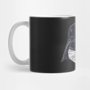 Dark cat on black Mug